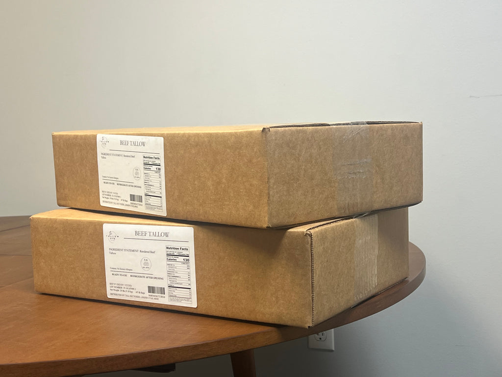 100% Pure Grass-fed Beef Tallow - Ready-to-use - Traditional - 20LBS box